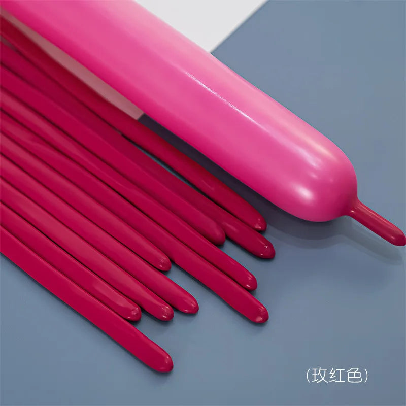 100pcs Thickening Long Balloons for Tying Arch Twisting Latex Modeling Skinny Birthday Balloon for Kids Party Wedding Decoartion