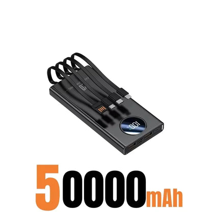500000mAh Large Capacity Power Bank 120W Super Fast Charging With Portable Digital Display Supply For Various Phones