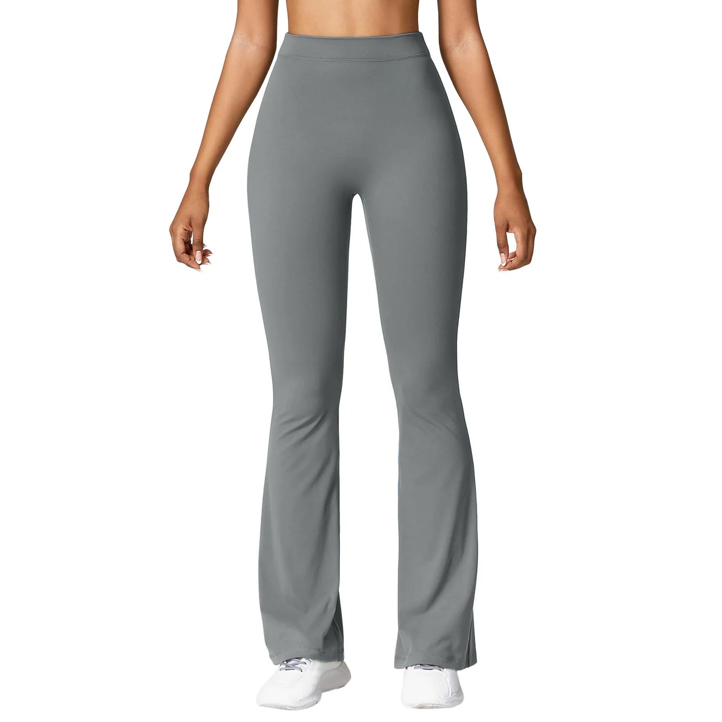 Fashion Micro Horn Leggings Women V-back Waist Sports Pants High Waist Push Up Butt Gym Pants Solid Slim Casual Leggings