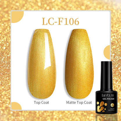 LILYCUTE 7ml White Color Gel Nail Polish Semi Permanent UV Gel Polish Gorgeous Full Coverage Soak Off UV LED Nail Gel Varnishes