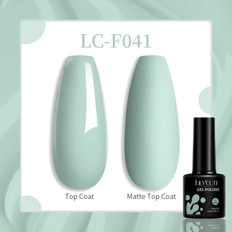 LILYCUTE 7ml White Color Gel Nail Polish Semi Permanent UV Gel Polish Gorgeous Full Coverage Soak Off UV LED Nail Gel Varnishes
