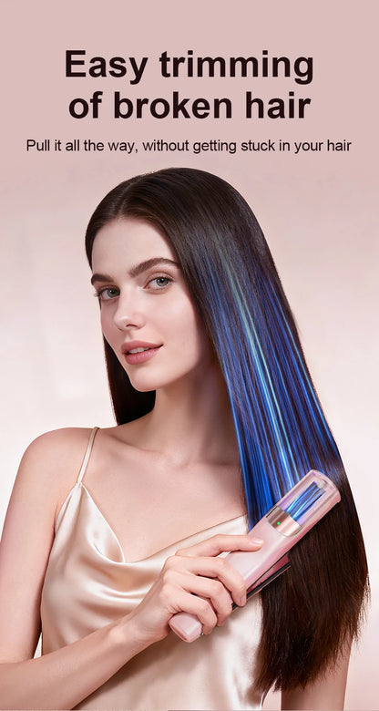 Electric hair clipper, dual-use for care and styling, portable dual function design, easy to handle split hair ends. Ideal beaut