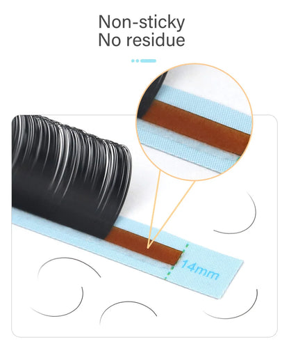 AGUUD Matte Black Individual Eyelash Extension Professional Volume Korean PBT Cashmere Lash Extension Tray Classic Lashes Cilios