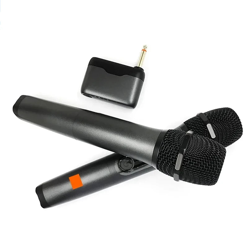 Microphone Wireless UHF 2 Channel Karaoke System Built-in Lithium Battery Cordless Handheld Mic For JBL Church Party Speaker