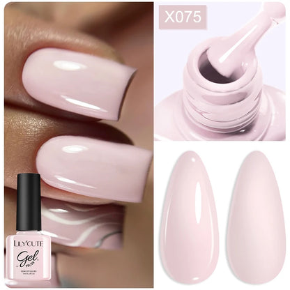 LILYCUTE 7ml Brown Red Purple Nail Gel Polish Coffee Color Series Semi Permanent UV Gel Soak off Nail Gel Varnishes For Nail Art