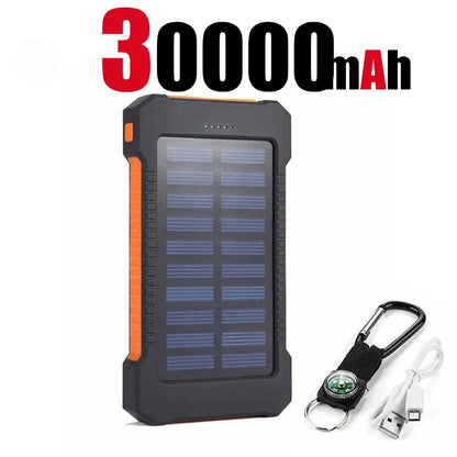 500000mAh Waterproof Outdoor Solar Power Bank Dual USB Travel Portable Solar Phone Charger Solar Powerbanks For Camping