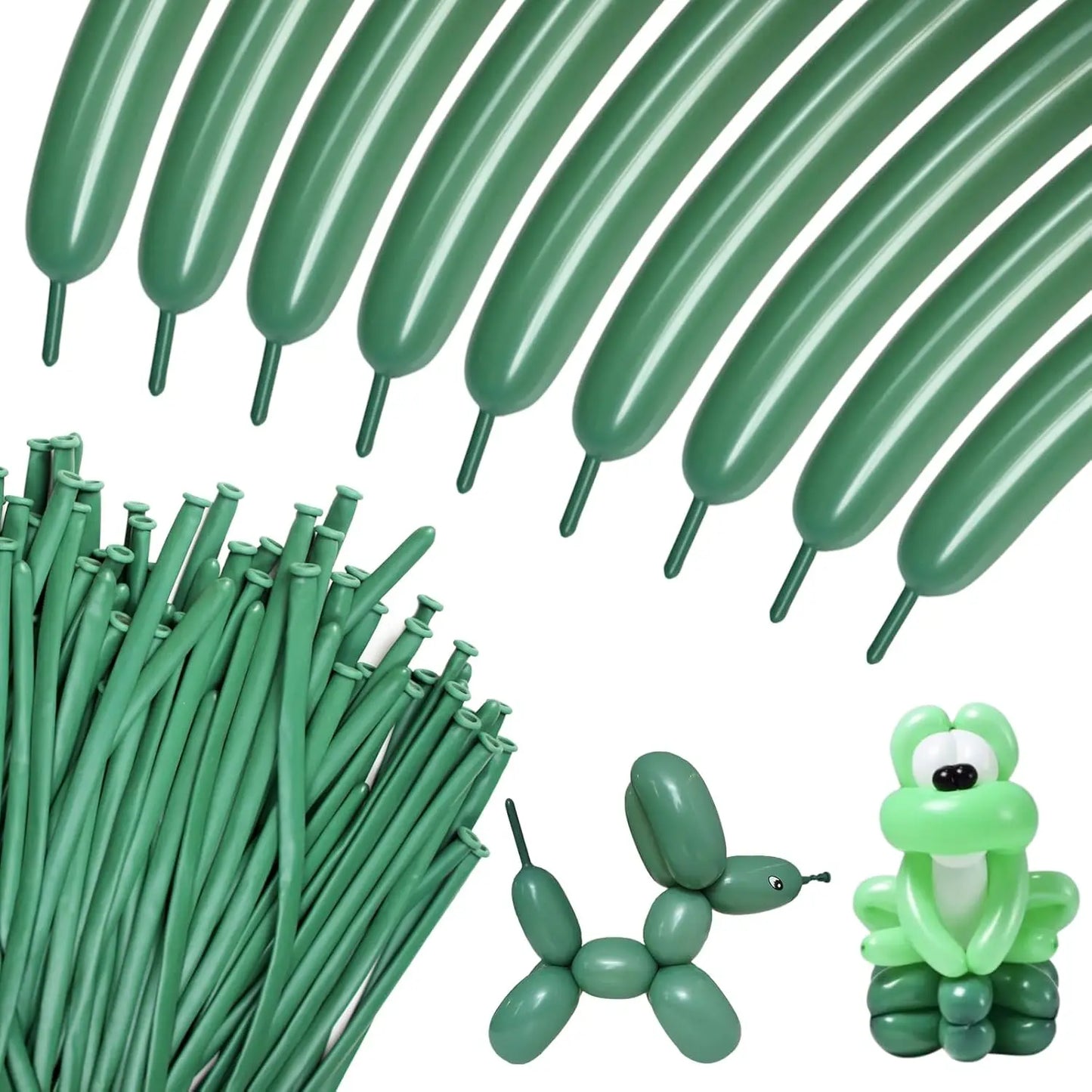 100pcs Thickening Long Balloons for Tying Arch Twisting Latex Modeling Skinny Birthday Balloon for Kids Party Wedding Decoartion