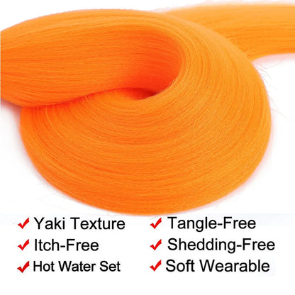 Braiding Hair Pre-stretched 26 Inch Hair Extensions for Afro Crochet Braids Synthetic Hair DIY Purple Pink Peach Red Jumbo Braid