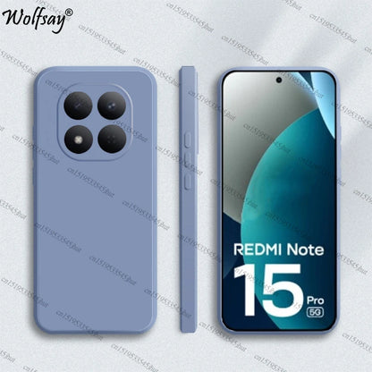 Case For Redmi Note 15 Pro Case Original Liquid Silicone Back Case Redmi Note 15 Pro 5G Cover For Redmi Note 15 Pro Plus Funda