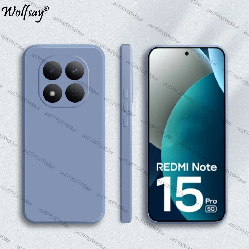 Case For Redmi Note 15 Pro Case Original Liquid Silicone Back Case Redmi Note 15 Pro 5G Cover For Redmi Note 15 Pro Plus Funda