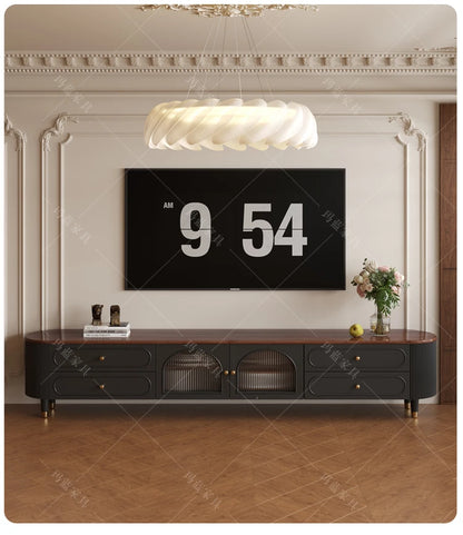 Vertical Vintage Tv Table Wood Heavy Luxury Design Tv Stand Living Room High End Muebles Para El Hogar House Accessories