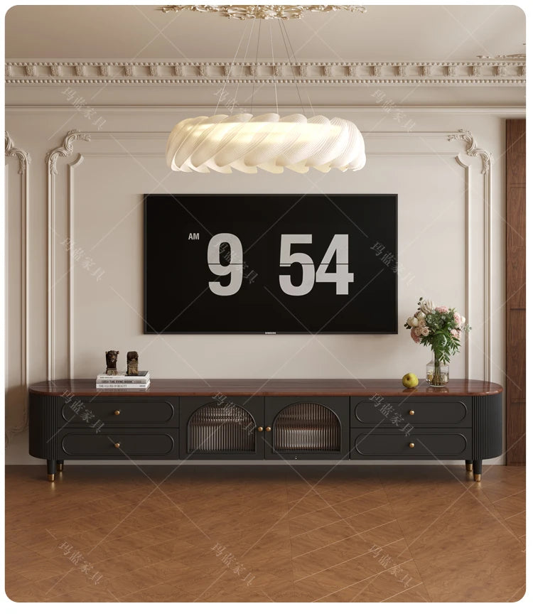 Vertical Vintage Tv Table Wood Heavy Luxury Design Tv Stand Living Room High End Muebles Para El Hogar House Accessories