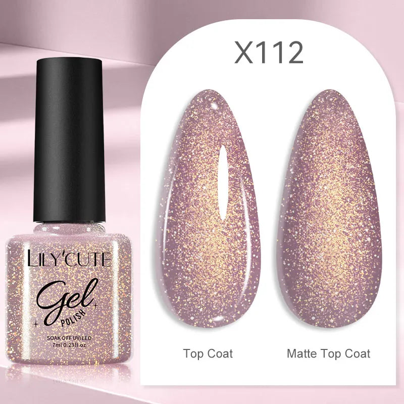 LILYCUTE 7ml Brown Red Purple Nail Gel Polish Coffee Color Series Semi Permanent UV Gel Soak off Nail Gel Varnishes For Nail Art
