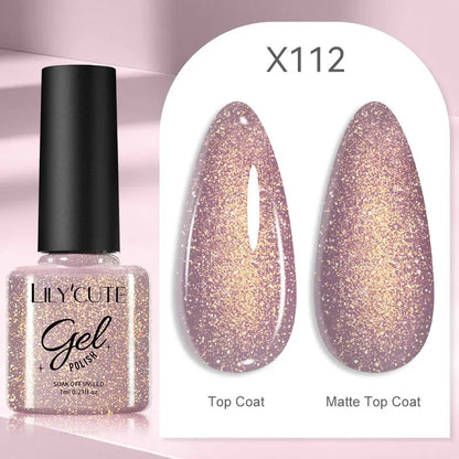 LILYCUTE 7ml Brown Red Purple Nail Gel Polish Coffee Color Series Semi Permanent UV Gel Soak off Nail Gel Varnishes For Nail Art