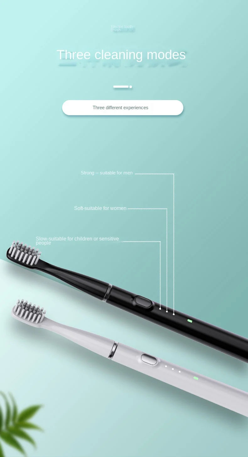 Electric Toothbrush Fine Branch Sonic Toothbrush Hollow Cup Motor Home Travel Toothbrush IPX7 Waterproof Electric Brush