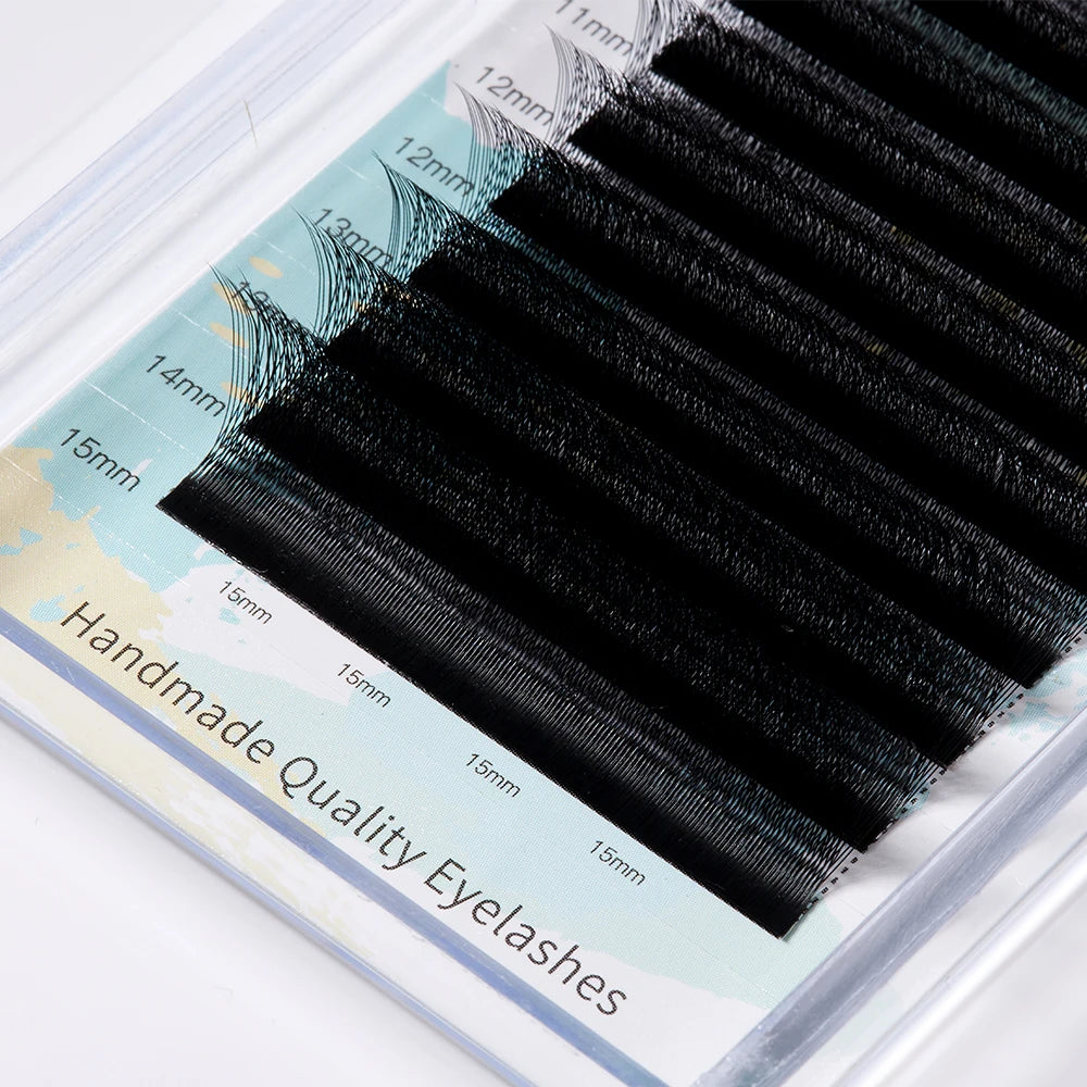 Yelix 10 Cases 3D W Shaped Lashes Smaller Spacing Eyelashes Extension Natural Soft Lashes Premade Volume Fans Eyelashes