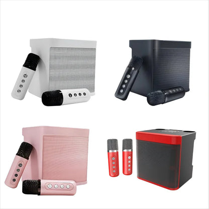 Karaoke Machine for Adults, Portable Bluetooth Karaoke Microphone Singing Speaker Karaoke Player with 2 Wireless Mic Home Party