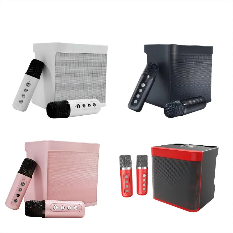 Karaoke Machine for Adults, Portable Bluetooth Karaoke Microphone Singing Speaker Karaoke Player with 2 Wireless Mic Home Party