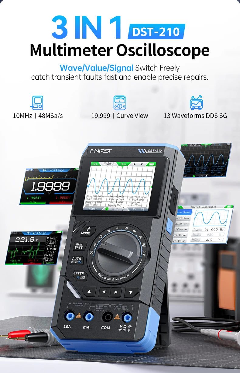 FNIRSI 3-IN-1 Handheld Voltage Detection Tool 210/201 Repair Tools