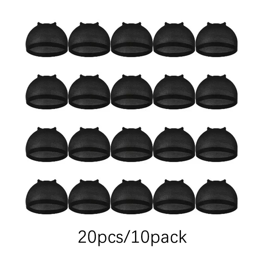 16pcs/8Pack Unisex Elastic Hair Net Set Comfortable Breathable Polyamide Nylon Hair Caps for All Hair Types And Lengths