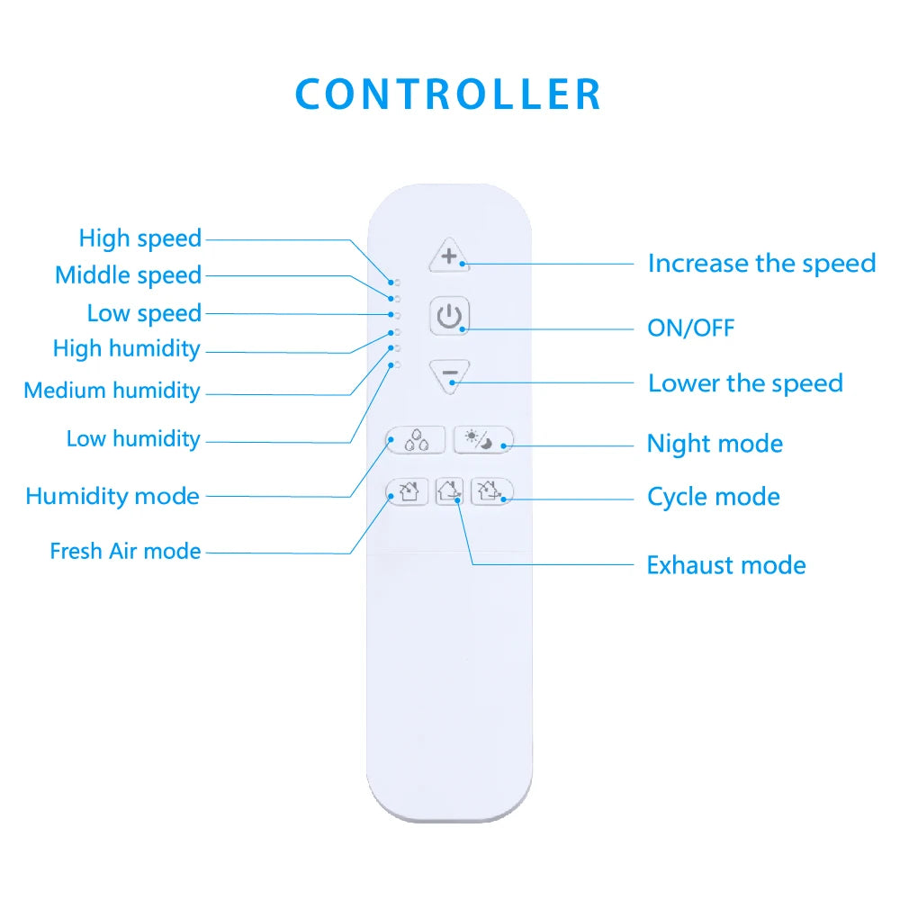 KCvents VT501WiFi 150mm Heat recovery ventilation room Ventilator Fresh Air Fan With Ceramic Hepa Filter Ventilation System Mute