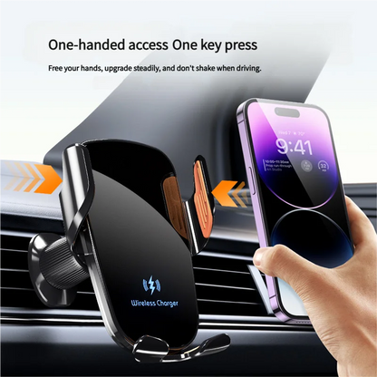 Smart Induction Car Phone Holder 15W Fast Charging Suitable For Dashboard Windshield Air Outlet Universal Automotive Supplies