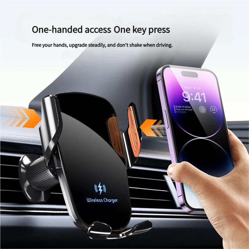 Smart Induction Car Phone Holder 15W Fast Charging Suitable For Dashboard Windshield Air Outlet Universal Automotive Supplies