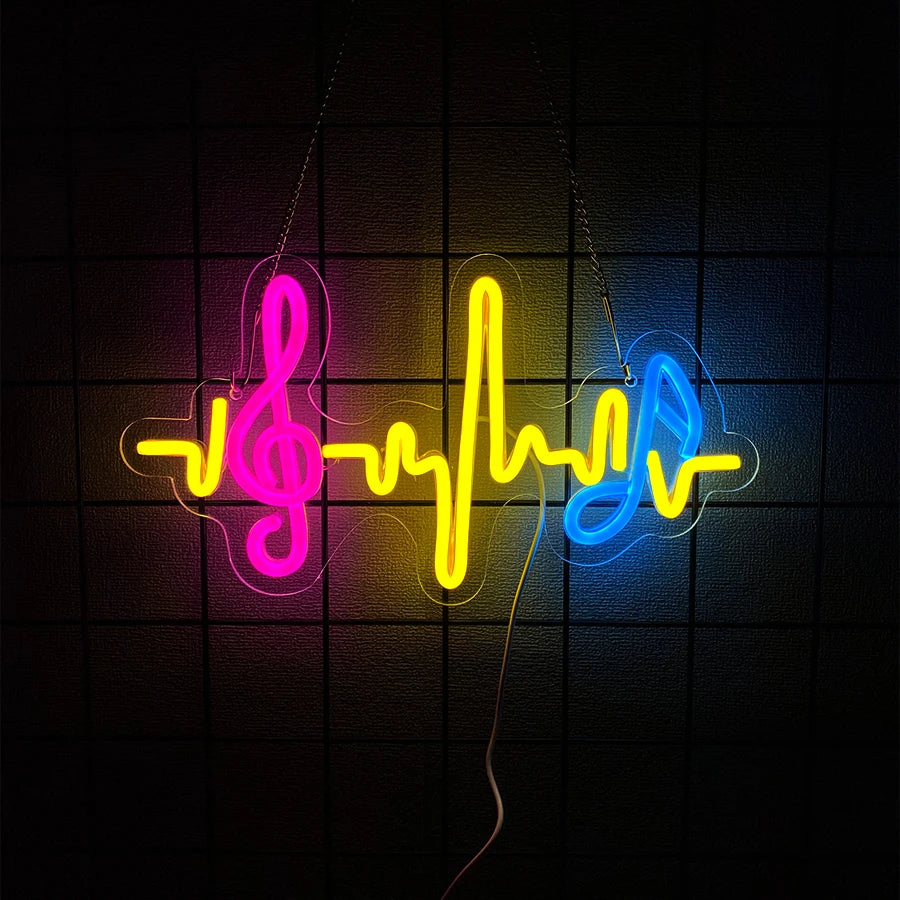 Karaoke Led Neon Sign, Microphone Note Icon, Suitable For Bars, Clubs, Music Classrooms, Music Studios, Ktv, Bedroom Decor.