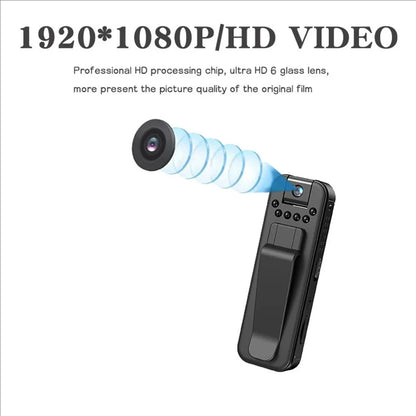 1080P HD Mini Camera Portable Small Digital Video Recorder Surveillance Camcorder Night Vision Video Police BodyCam Infrared