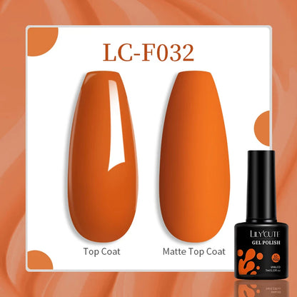 LILYCUTE 7ml White Color Gel Nail Polish Semi Permanent UV Gel Polish Gorgeous Full Coverage Soak Off UV LED Nail Gel Varnishes