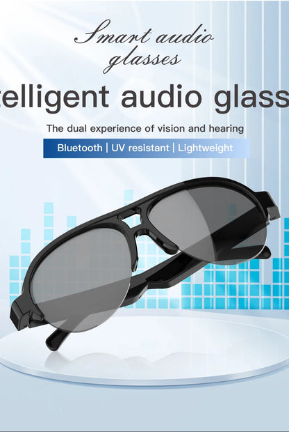 F08 Open-Ear Design Music & Calls Wireless Audio Eyewear Polarized Lenses Built-in Mic Semi-Rim Bluetooth Sunglasses