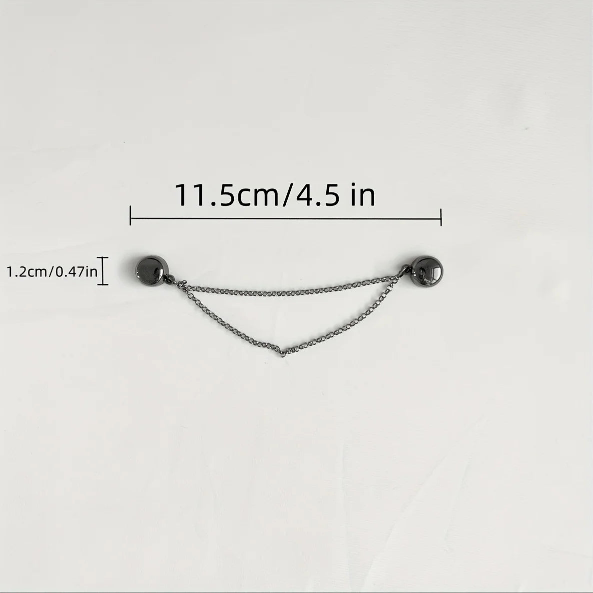 1PC Magnetic Clothing Clip with Decorative Chain, Multi-Function Scarf Shawl Cuff Fastener for Modesty & Style