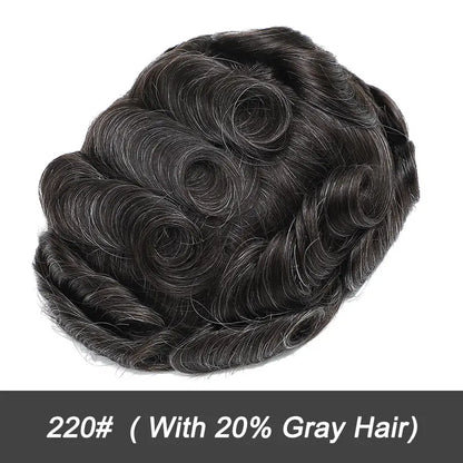 Australia Toupee Men Lace and PU Base Breathable Men's Wig For Men Capillary Prosthesis Replacement Natural Hairline System
