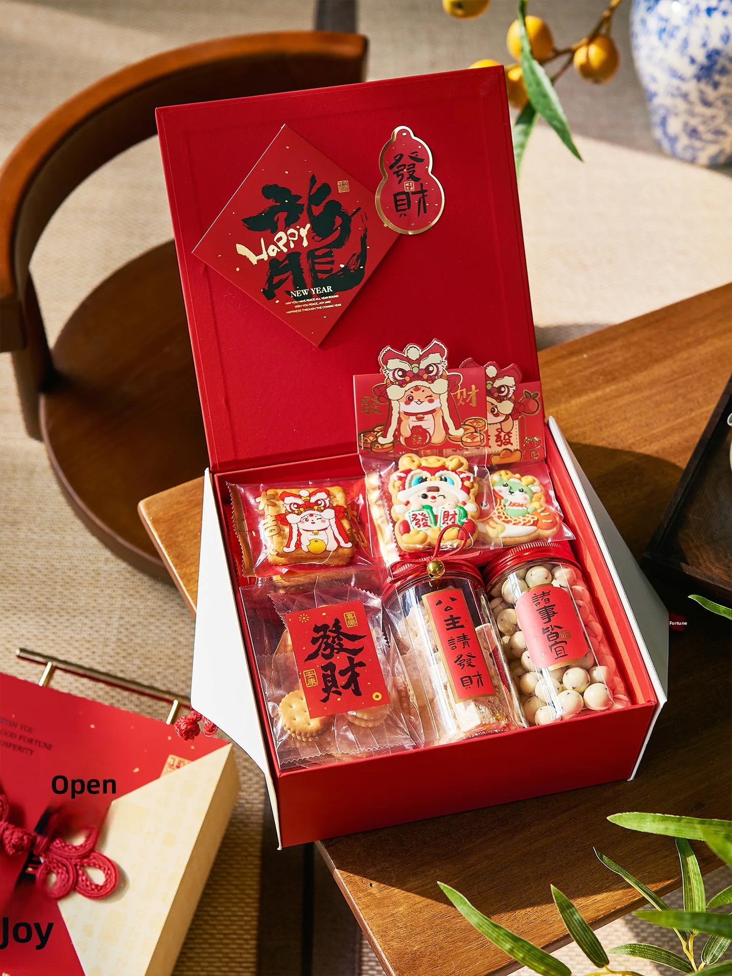 2026  Year New Year Transparent Candy Box Baking Caramel Candy Nougat Snowflake Biscuit Cookie Emp Paaging Box