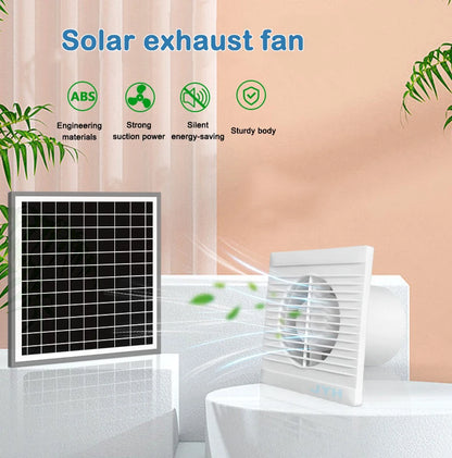 Solar 12V Exhaust Fan Air Blower High Speed Ventilator Energy-saving Anti-Mosquito Design Kitchen Bathroom Chicken/Duck Coop