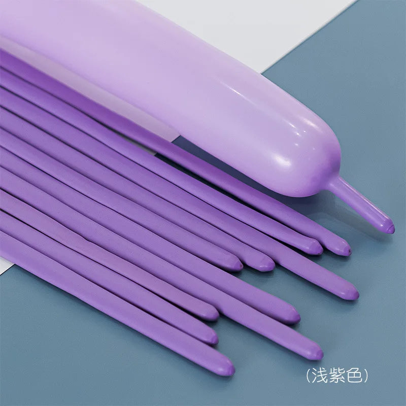 100pcs Thickening Long Balloons for Tying Arch Twisting Latex Modeling Skinny Birthday Balloon for Kids Party Wedding Decoartion