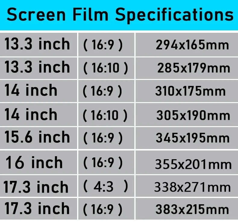 Eye Protection Screen Protector For Laptop 14 15.6 17 Macbook Air 13 15 Pro 14 16 2023 Anti-Glare Anti blue light Matte Film PET