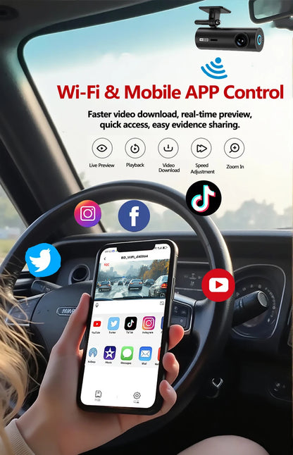 dashcam for car Black box Driving Video Recorders 4K WiFi Mini Front Camera Dash Cam 24H Parking Monitor Car Recording camera