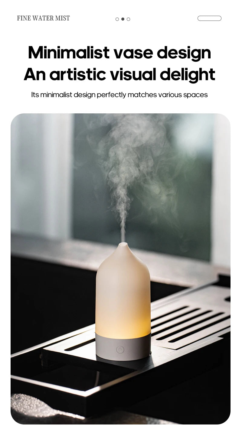 KINSCOTER New Aroma Diffuser 120ml Portable Silent Air Humidifier Colorful Night Light Essential Oil Diffuser for Room Home