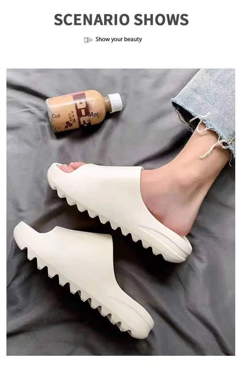 Summer Women Slippers Men Sandals Casual Beach Shoes Soft Bottom Slides Thick Platform EVA Anti-Slip Home Slippers