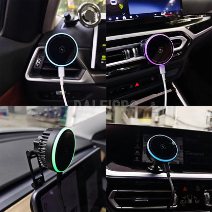 Cooling Phone Holder Car Magnetic Phone Cooler Semiconductor Active Coolers Cool Down Phone Qi 15W Magsafe Fast Wireless Charger