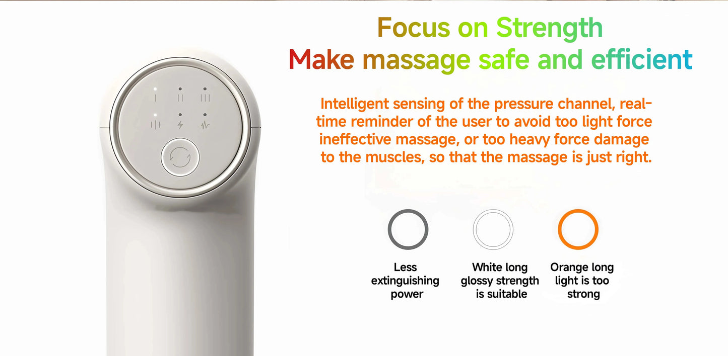 New Mijia Mini Fascia Gun 3 Portable Muscle Massage Gun Thrust Brushless Silent Motor 3 Massager Heads Relax Body Type-C CN