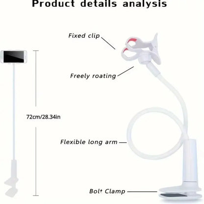New 360 Rotating Lazy Phone Holder Universal Adjustable Desktop Phone Clip Flexible with Handle Bed Desktop Mount Bracket
