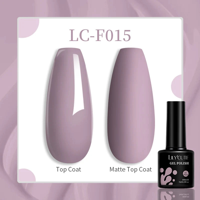 LILYCUTE 7ml White Color Gel Nail Polish Semi Permanent UV Gel Polish Gorgeous Full Coverage Soak Off UV LED Nail Gel Varnishes