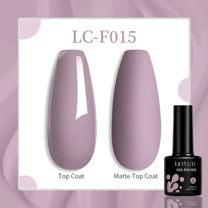 LILYCUTE 7ml White Color Gel Nail Polish Semi Permanent UV Gel Polish Gorgeous Full Coverage Soak Off UV LED Nail Gel Varnishes