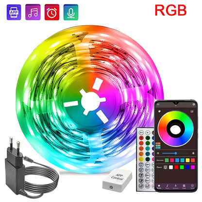 LED Strip Lights 10m 20m 30m Music Sync RGB Led Strip Tape Lights for Room Home Party Decoration TV Backlight Felxible Ribbon