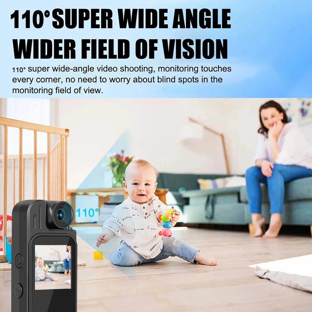 Mini Body Camera 1080P HD Sports Camera Infrared Night Vision Digital Video Recorder 1.3 Inch Bodycam Police Small Camcorder