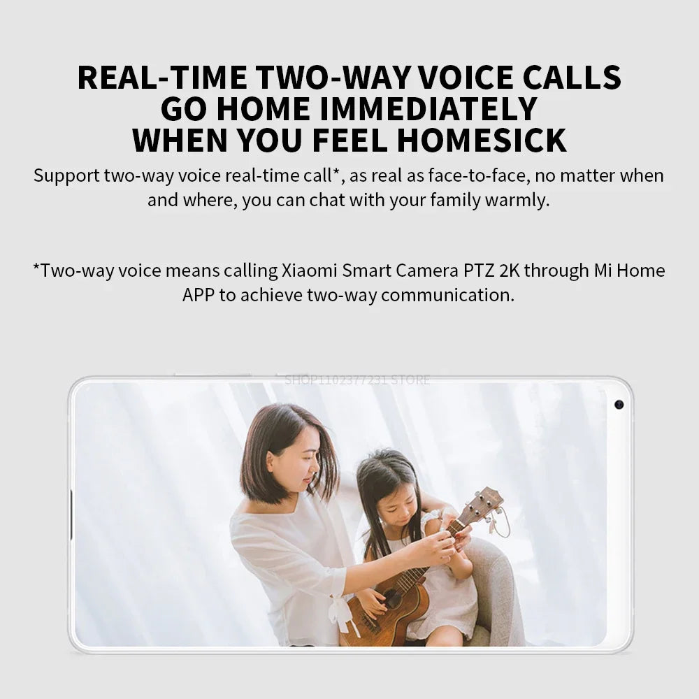 Xiaomi 360° Smart Home Security Camera Mi PTZ 2K Webcam 1296P 3 Megapixel AI Human Detection Night Vision Webcam Chinese Version