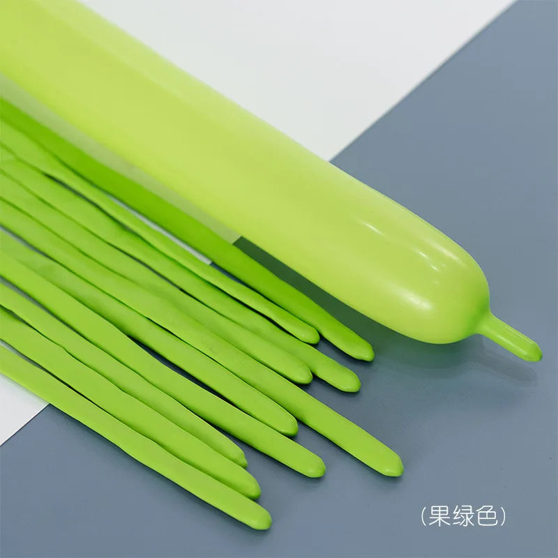 100pcs Thickening Long Balloons for Tying Arch Twisting Latex Modeling Skinny Birthday Balloon for Kids Party Wedding Decoartion