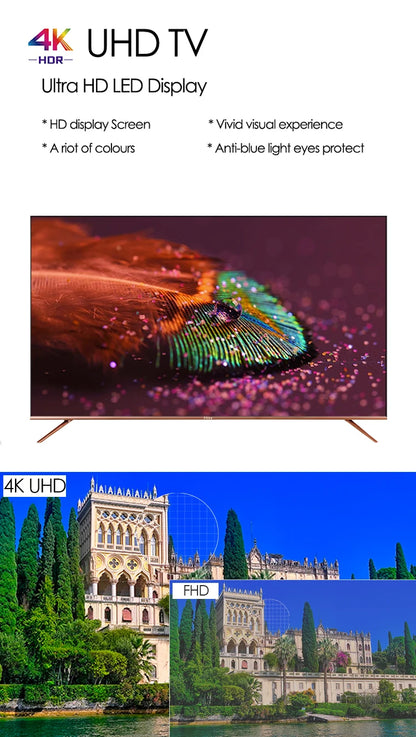 55inch Android WebOs Smart TV Television 55 65 75 85 Inch Full Screen 4K UHD LED TV